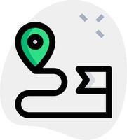A map pin pointing to a location vector
