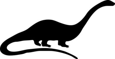 A dinosaur silhouette is shown on a white background vector