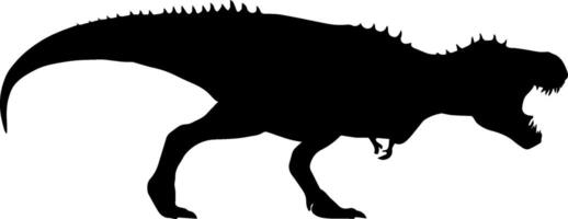 A silhouette of a t - rex with its mouth open vector