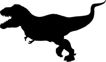 A silhouette of a t - rex on a white background vector