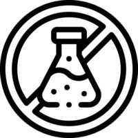 A black and white sign with a flask in it vector