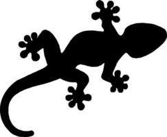 A gecko silhouette on a white background vector