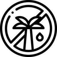 A black and white logo with a palm tree in the middle vector