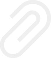 A white paper clip with a black line on it vector