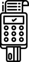 A black and white image of a calculator vector
