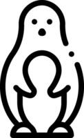 Penguin with baby icon vector