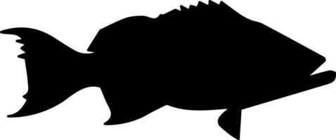 A silhouette of a fish on a white background vector