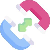 A colorful link with a green arrow pointing to the right vector