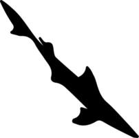 Shark silhouette on white background vector