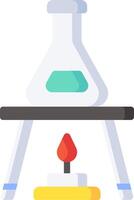 A laboratory flask with a red liquid vector