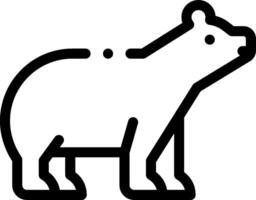 A black and white bear icon on a white background vector