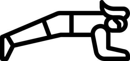 A black and white illustration of a person doing a push up vector