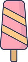 Ice cream bar icon in a flat color style vector