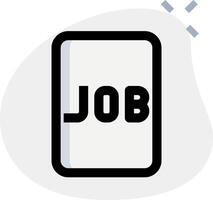A job application icon with the word job written on it vector
