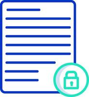 A padlock icon and a document with a padlock vector