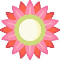 A pink flower with a white center vector