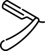 A razor is shown in a line drawing vector