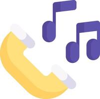 A banana phone with music notes vector