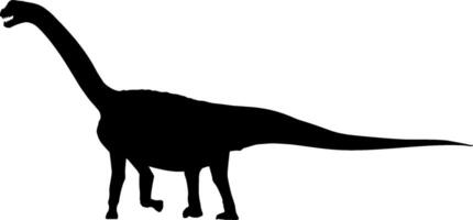 A silhouette of a dinosaur standing on its hind legs vector