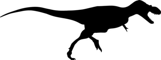 A silhouette of a t - rex dinosaur on a white background vector