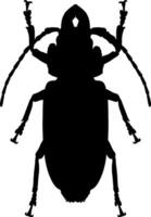 A silhouette of a bug with long legs vector
