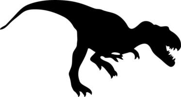 A silhouette of a t - rex on a white background vector
