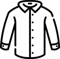 A shirt with a collar and sleeves vector