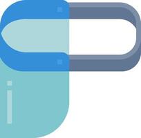 A link to a website with a blue and white icon vector