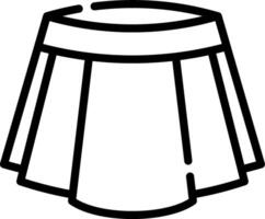 A skirt outline on a white background vector
