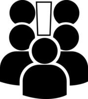 A group of people with a person in the middle vector