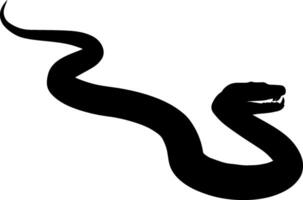 A snake is shown in black and white vector