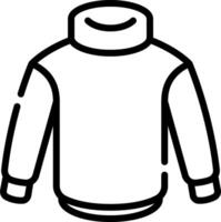 A black and white drawing of a sweater vector