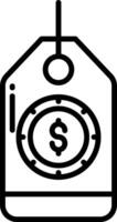 Money bag icon vector