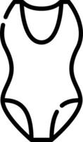 A swimsuit outline on a white background vector