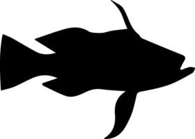 A silhouette of a fish on a white background vector