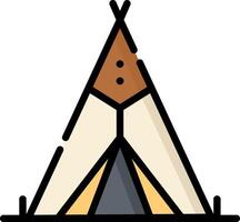 A teepee is shown on a white background vector