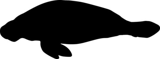 A black and white silhouette of a fish vector