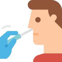 Illustration of a man getting a shot vector