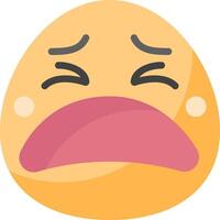 A sad emoticor with a sad face vector