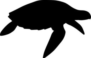 A silhouette of a turtle on a white background vector