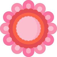 A pink flower with a white background vector