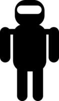 A robot icon with a white background vector