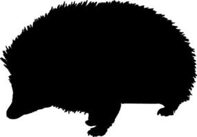 A hedgehog silhouette on a white background vector