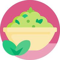 A bowl of green salad with leaves in it vector