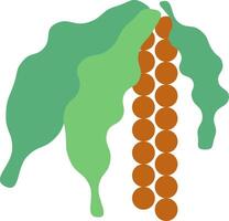 A green plant with brown dots on it vector