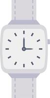 A watch with a white face and black hands vector