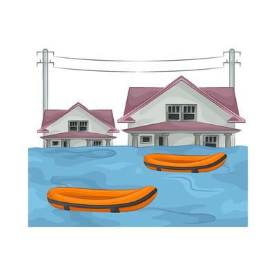 housing was flooded illustration
