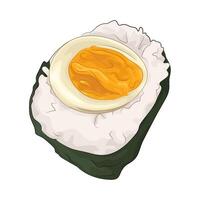 half egg onigiri vector