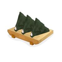 illustration of three onigiri vector