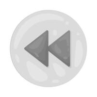 Illustration of Rewind Button vector